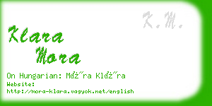 klara mora business card